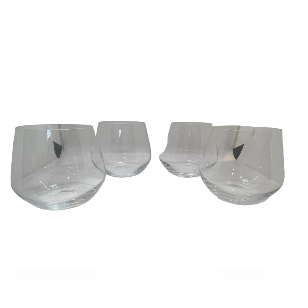 RCR Stemless Crystal Burgundy Glasses
